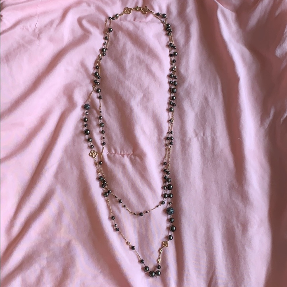 Stella & Dot Madeline Pearl Necklace (Brown) - Picture 4 of 6